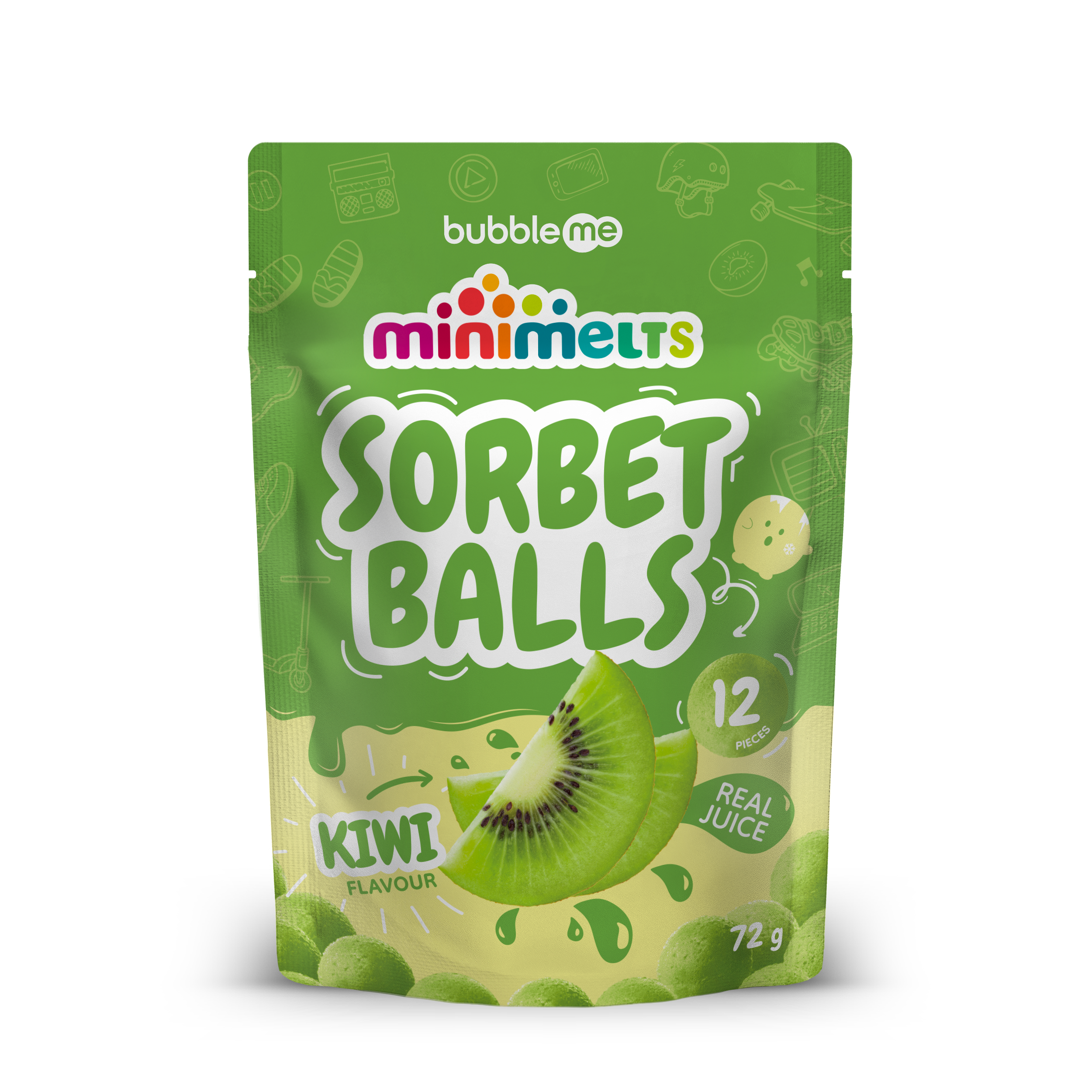 bubbleme Sorbet Balls - Kiwi - Product Image