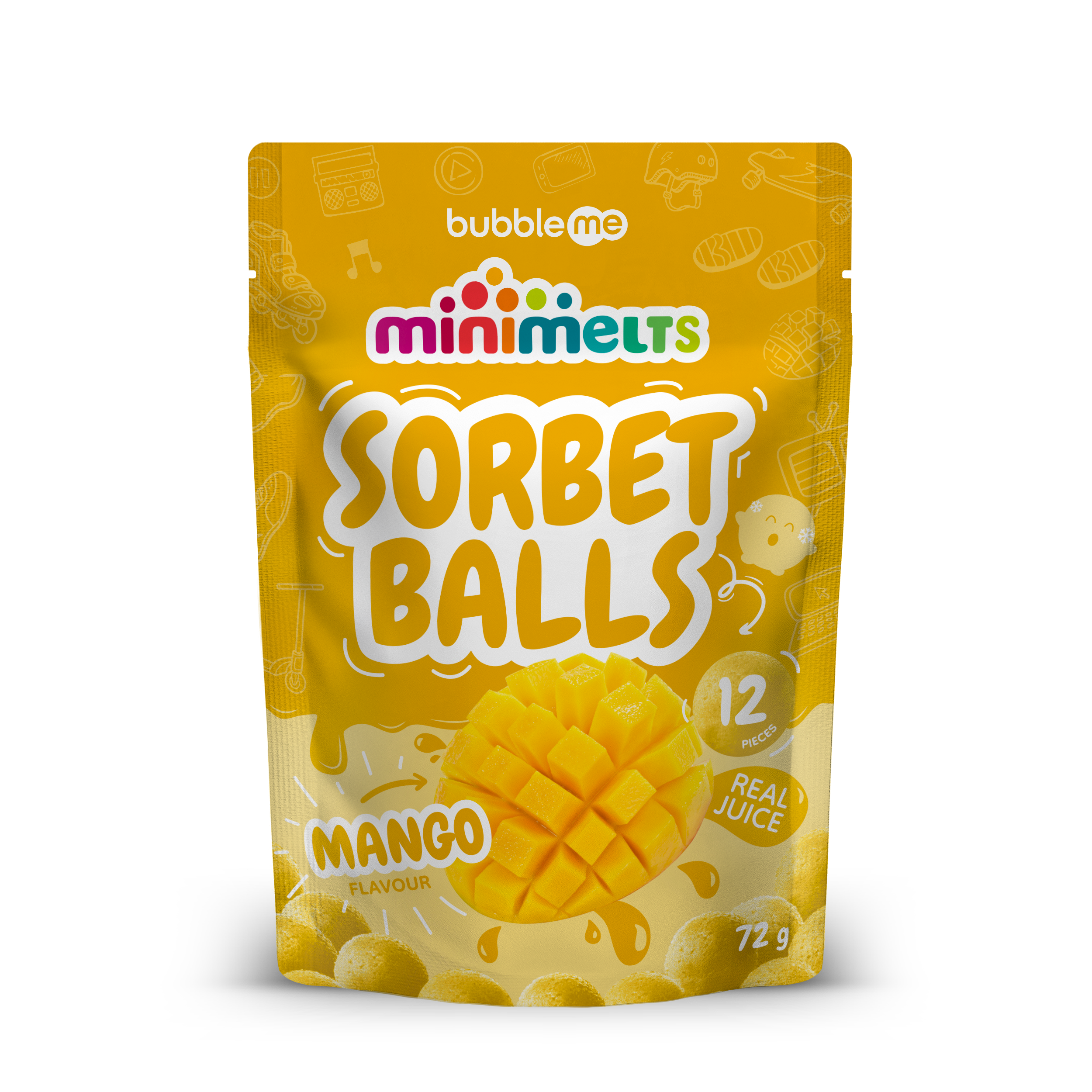 bubbleme Sorbet Balls - Mango - Product Image