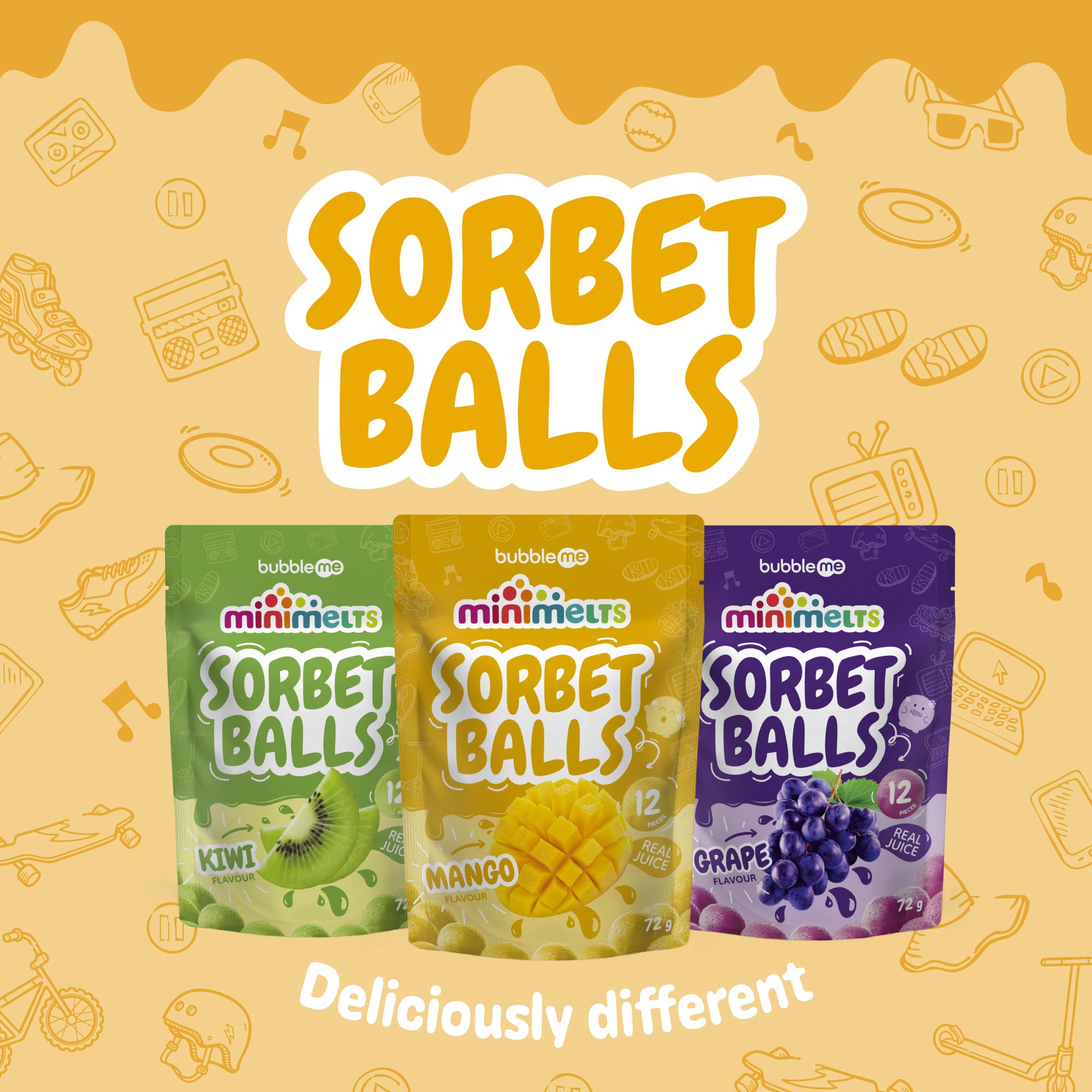 bubbleme Sorbet Balls - Mobile Banner